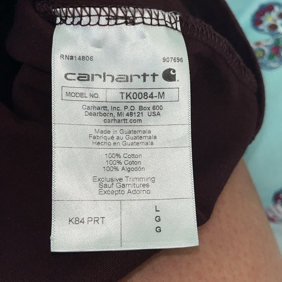 Carhartt Men's Loose Fit Heavyweight Short-Sleeve Pocket Henley T-Shirt Large - Picture 9 of 9